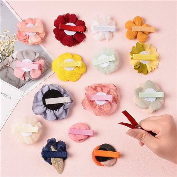 15 Pack Baby Girls Hair Clips Hair Bows Fully Lined Non Slip e Hair Accessories - Picture 2 of 4